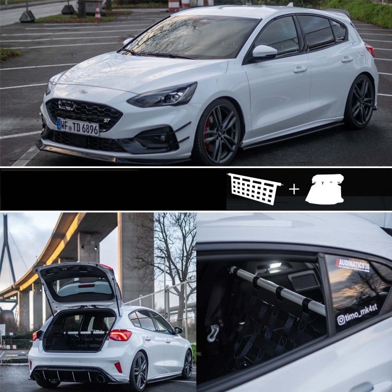 Clubsport Komplettset - Strebe mit Netz und Teppich für Ford Focus ST MK4